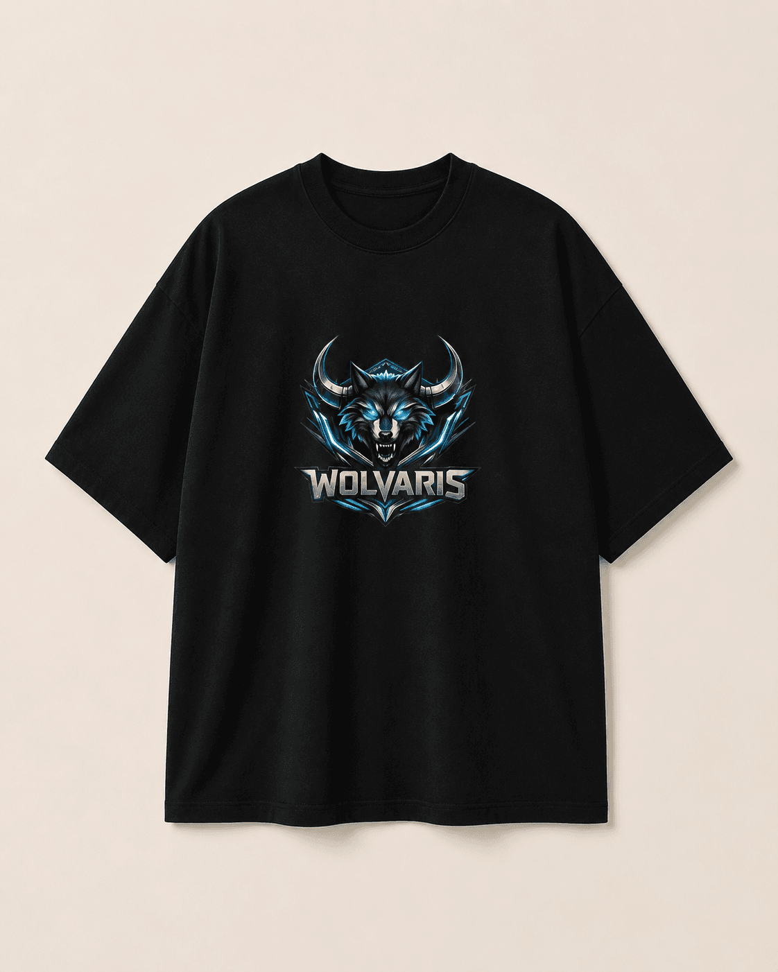 Blue Wolf Oversized Graphic T-Shirt